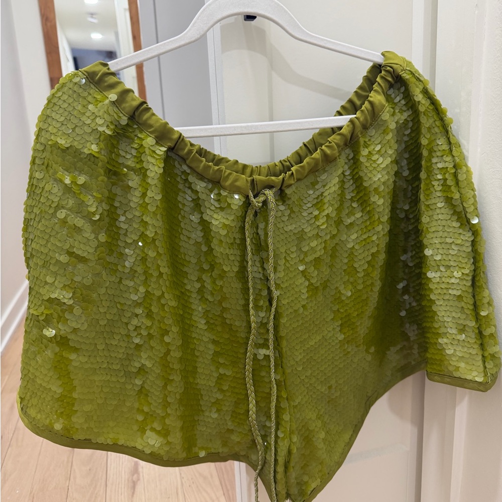Green Sequin Free People Shorts - Large